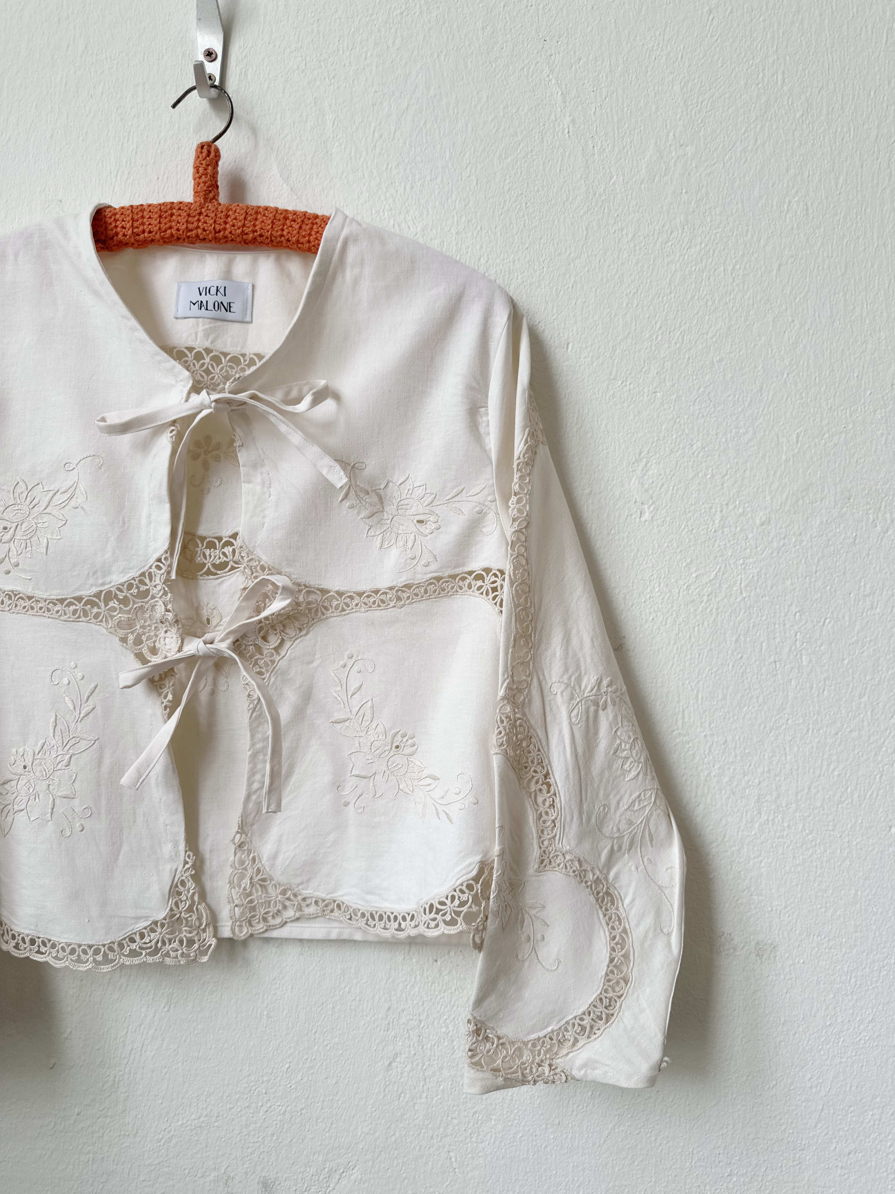 Vintage Lace Blouse Handmade | Embroidered Cotton | Slow Fashion