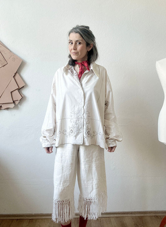 Kirsten Shirt - Upcycled Spitze