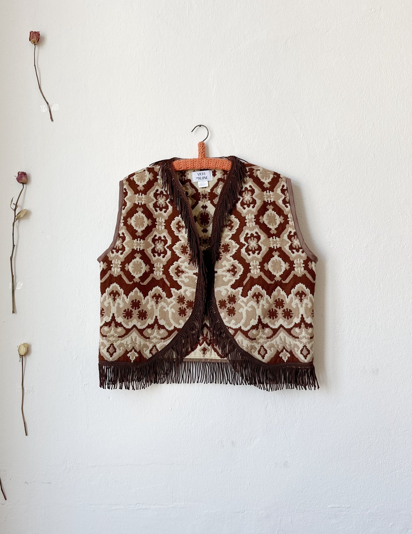 Vem Vest - Brown Jacquard