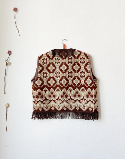 Vem Vest - Brown Jacquard