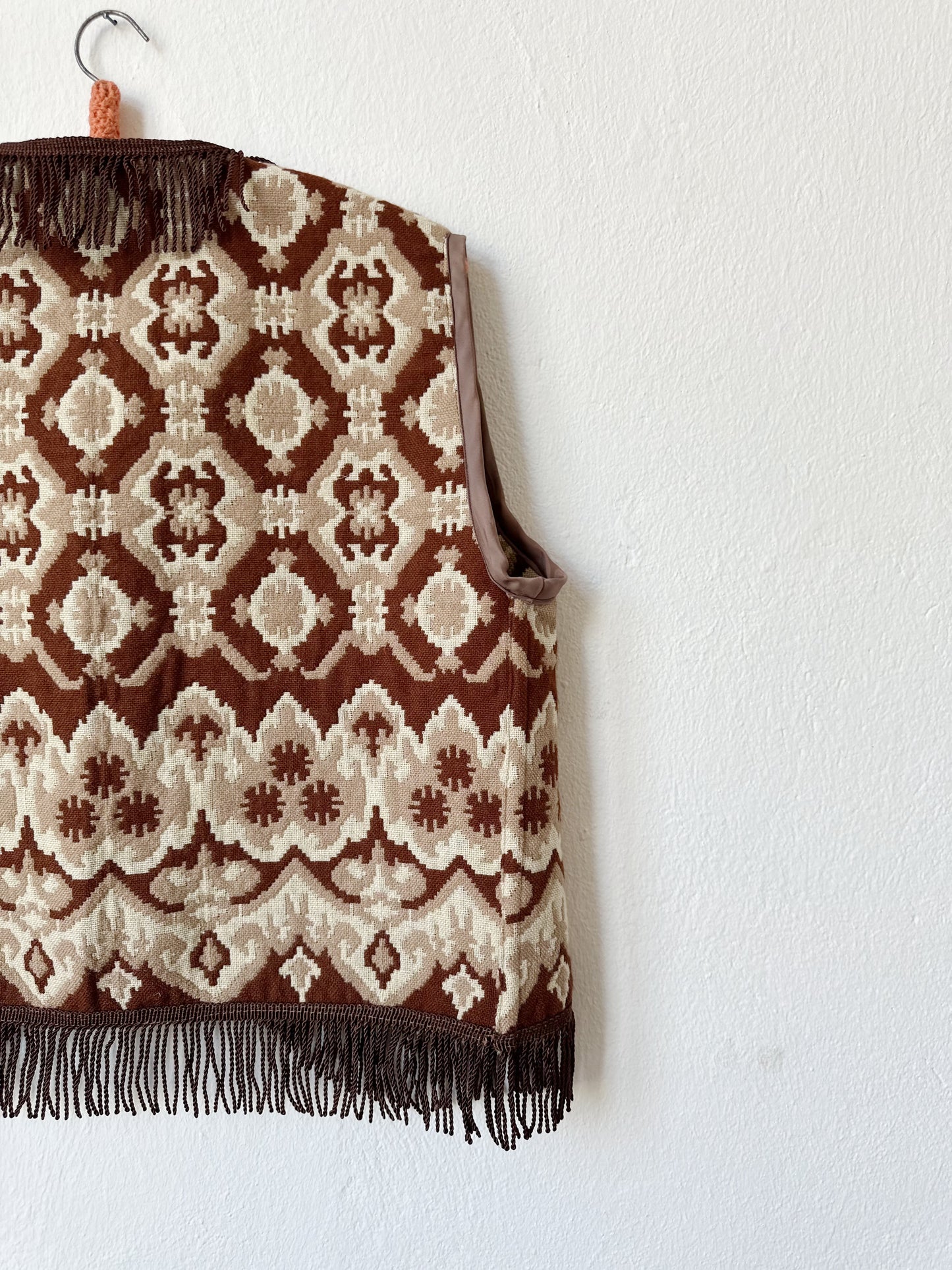 Vem Vest - Brown Jacquard