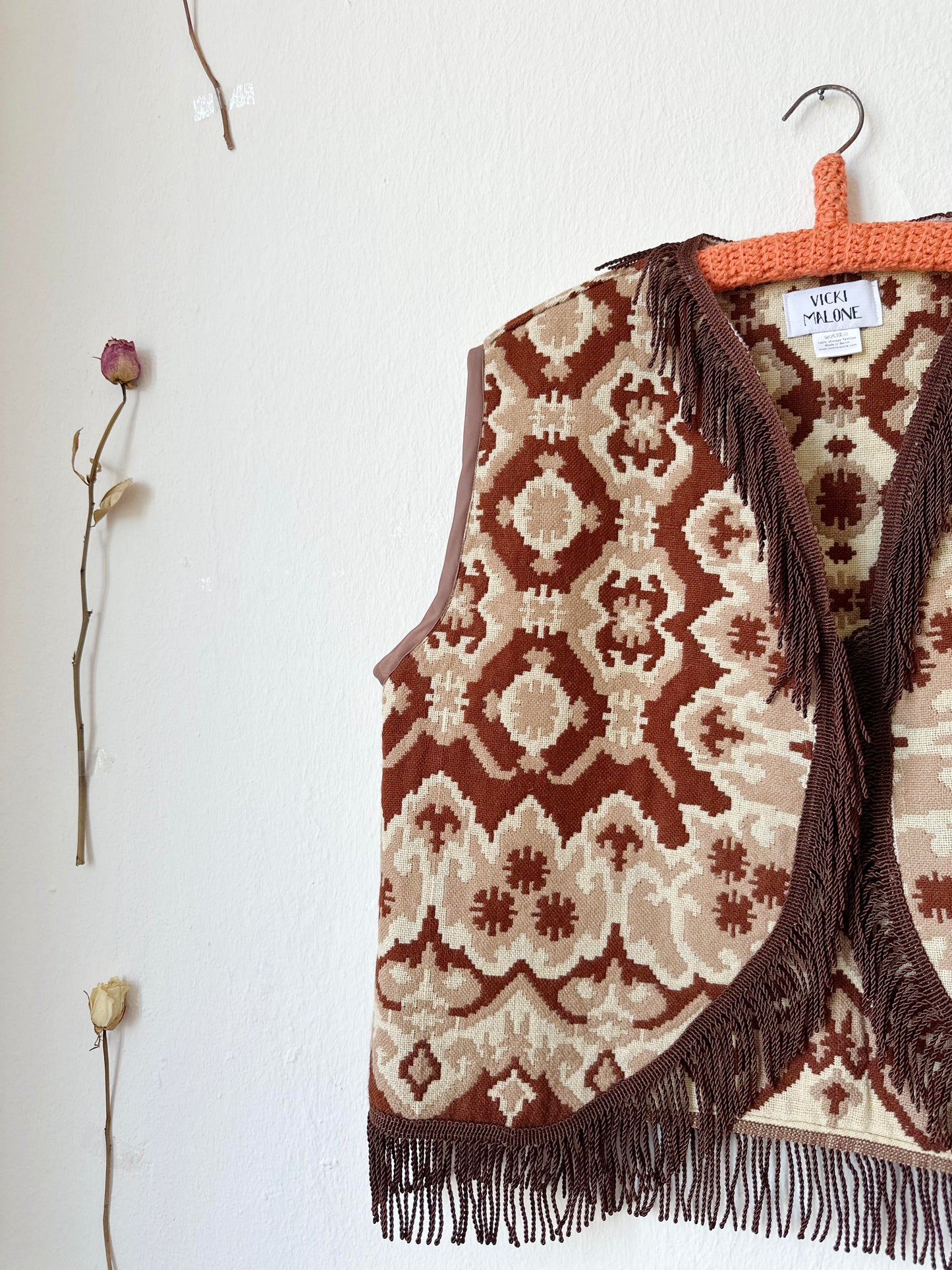 Vem Vest - Brown Jacquard