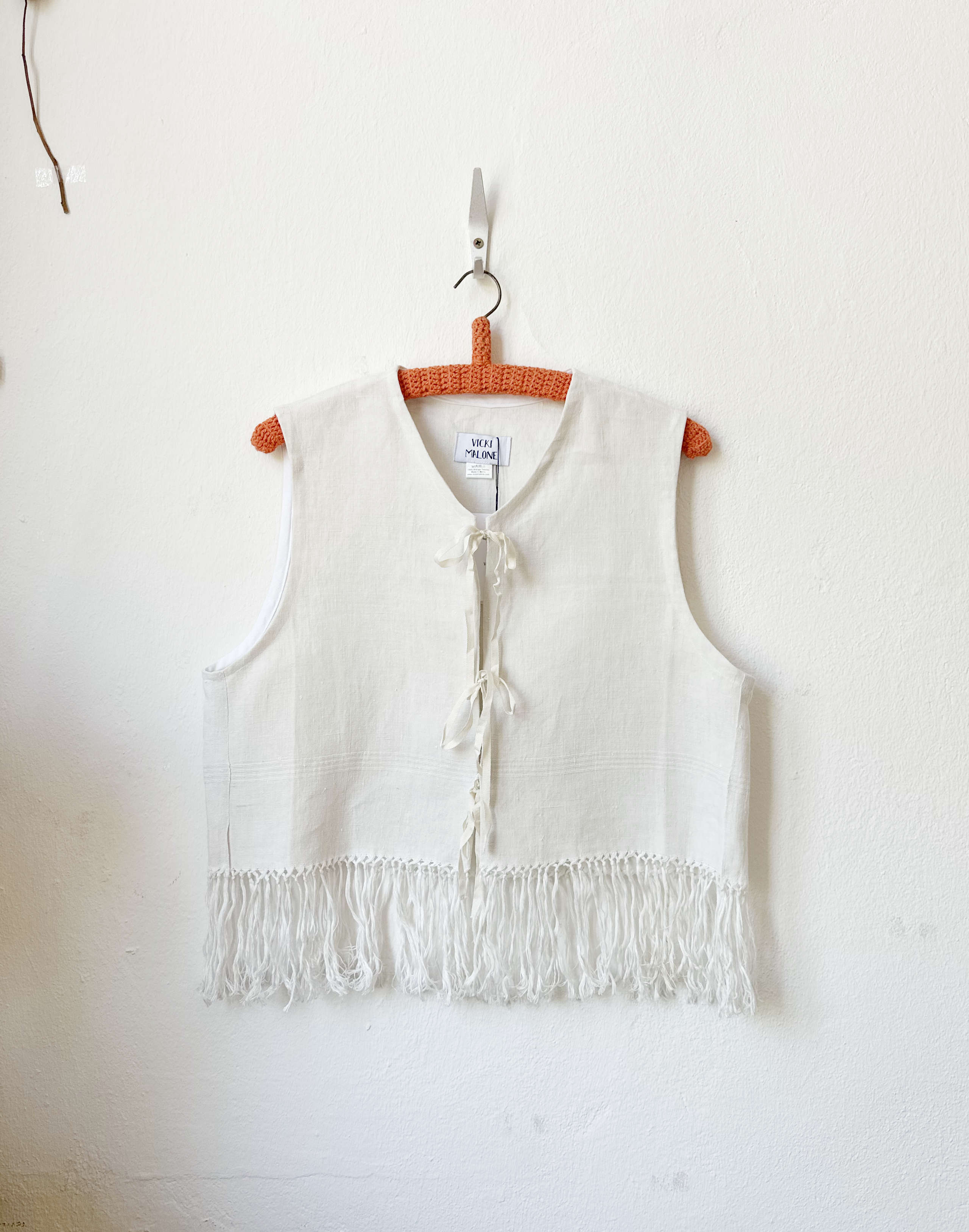 Monogrammed Vintage Linen Vest | Upcycled Slow Fashion Berlin