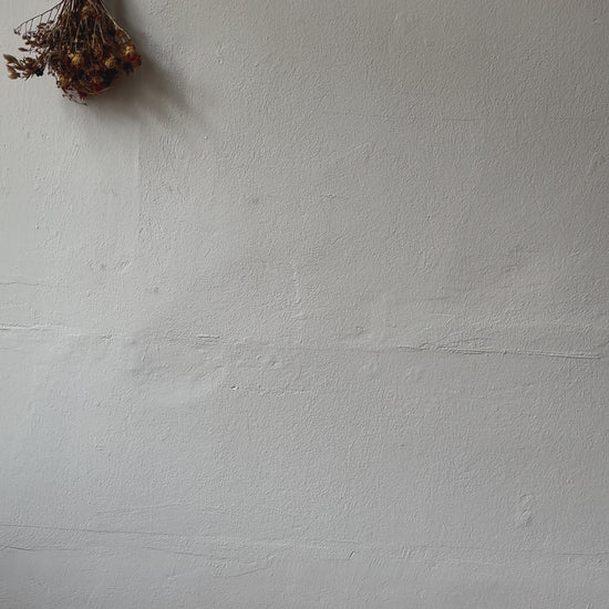 A model wears the beth blouse, paris lace with the white trousers and walks across the screen pausing in the middle.