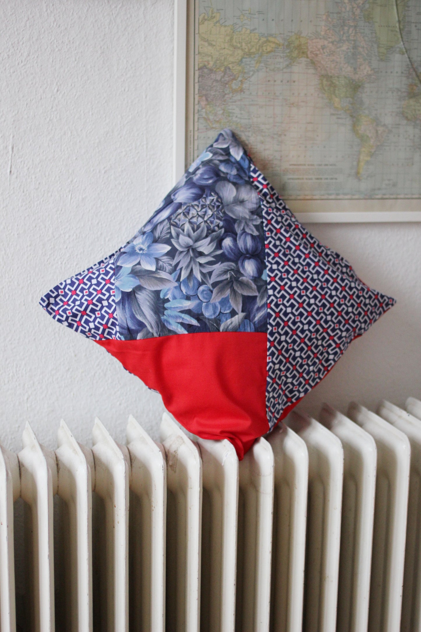 Reworked Cushion Cover -Red Alert