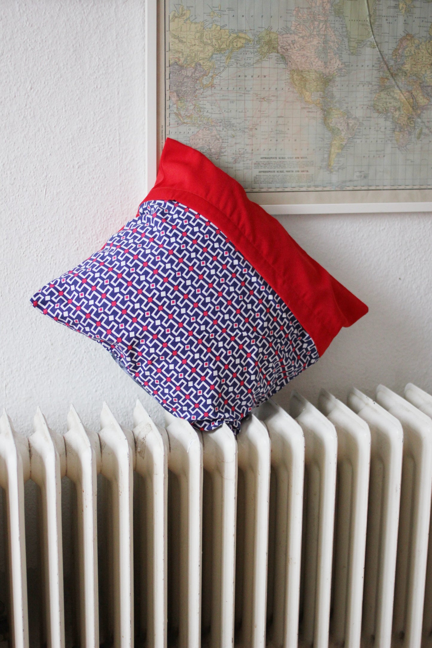 Reworked Cushion Cover -Red Alert