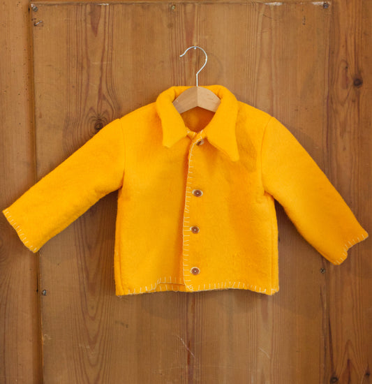 Orange Felt Baby Jacket